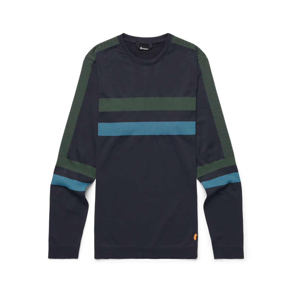 Debajo Seamless Baselayer Crew - Men's, Black Stripes