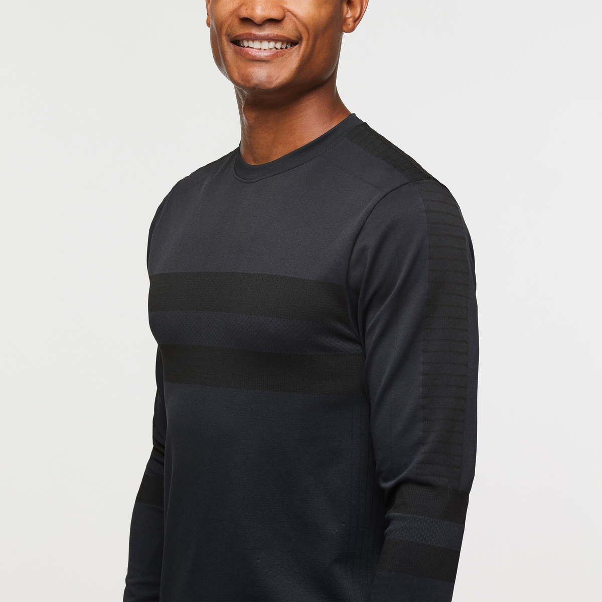 Debajo Seamless Baselayer Crew - Men's, Cotopaxi Black, Model Jason
