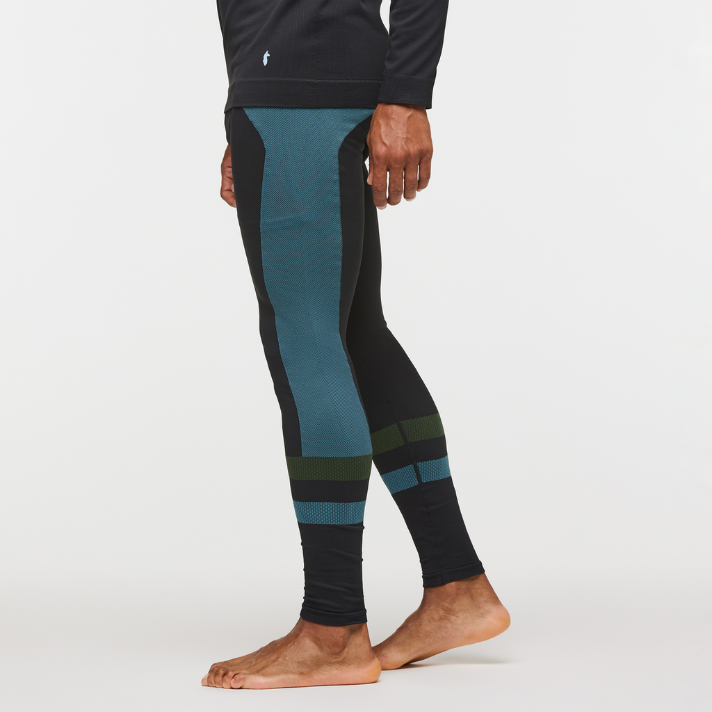 Debajo Seamless Baselayer Tight - Men's, Black Stripes, Model Jason