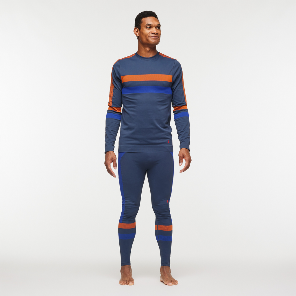 Debajo Seamless Baselayer Tight - Men's, Ink Stripes, Model Jason