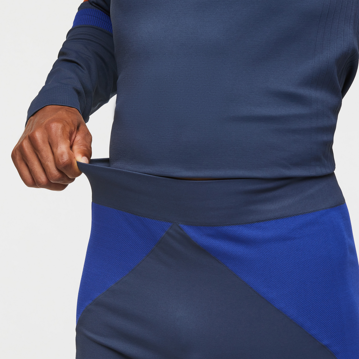 Debajo Seamless Baselayer Tight - Men's, Ink Stripes, Model Jason