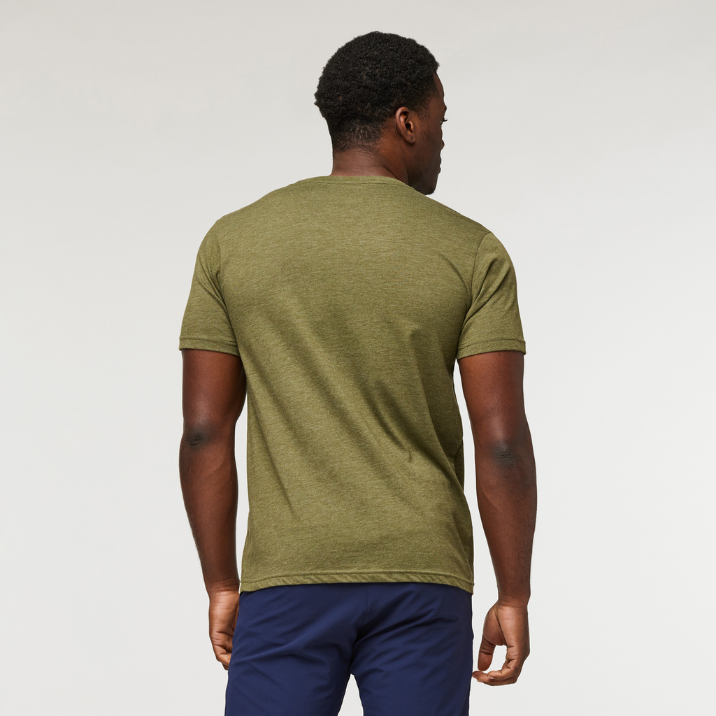 Disco Wave Organic T-Shirt - Men's, Pine, Model Jeremy