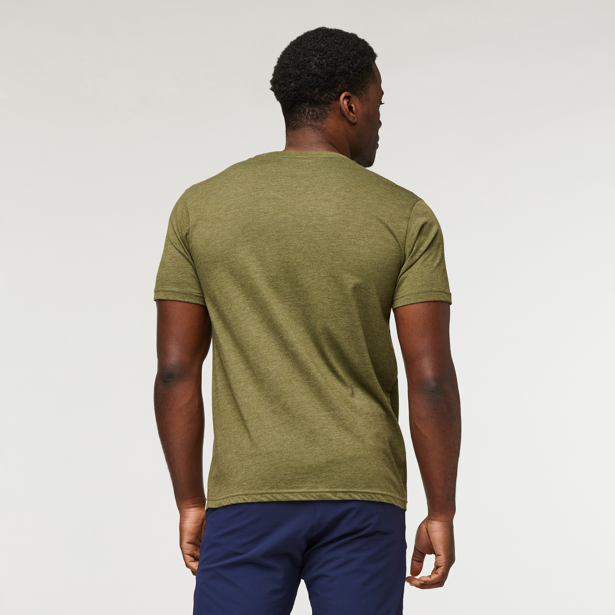 Disco Wave Organic T-Shirt - Men's, Pine, Model Jeremy