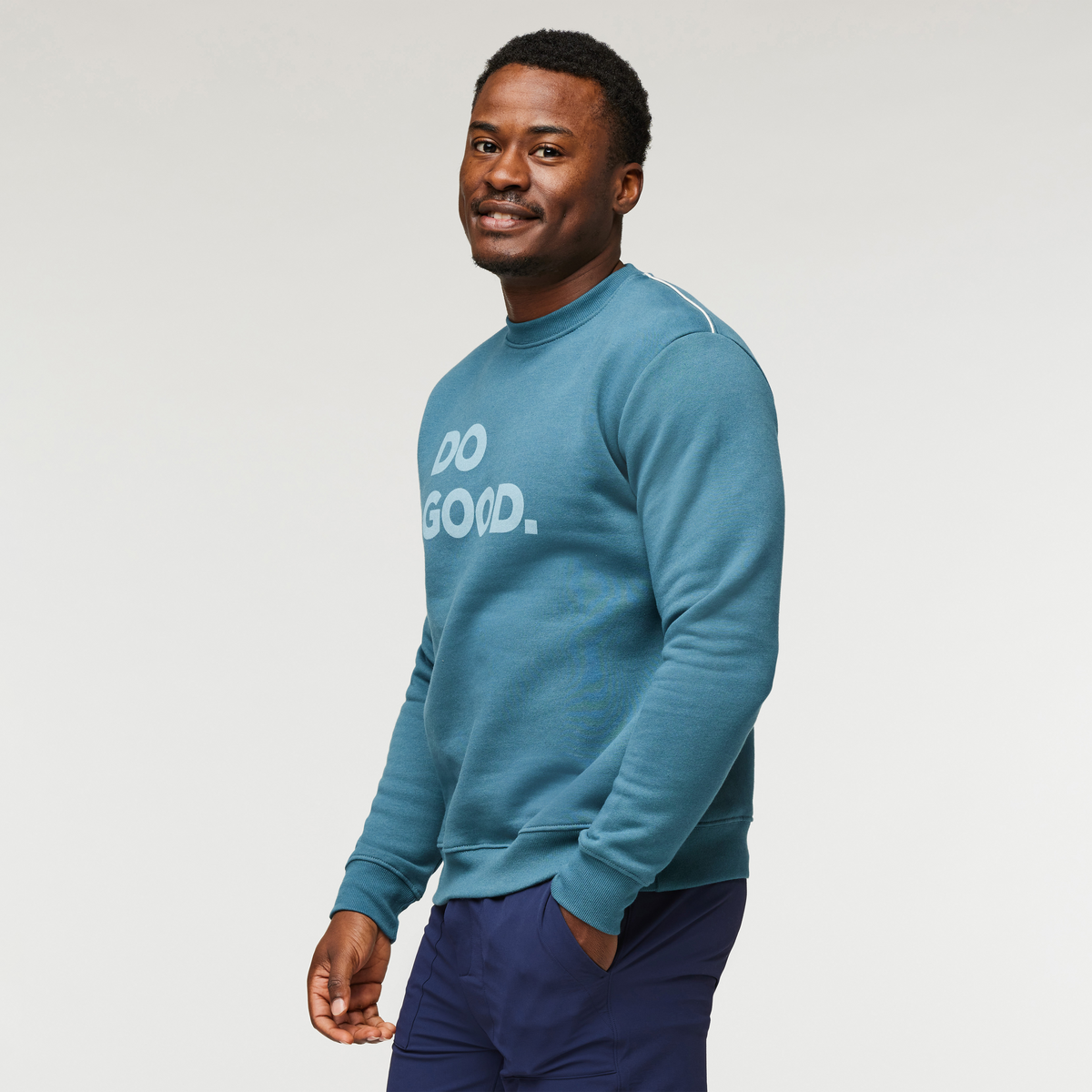 Do Good Crew Sweatshirt - Men's, Blue Spruce, Model Jeremy