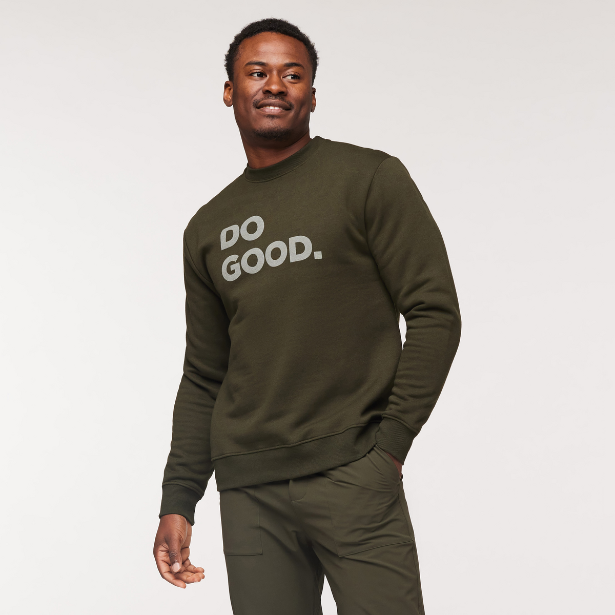 Do Good Crew Sweatshirt - Men's, Woods, Model Jeremy