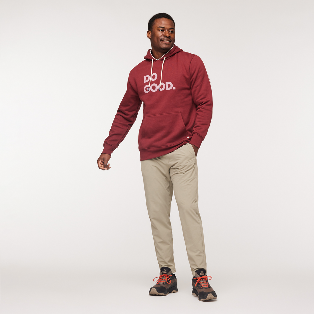 Do Good Pullover Hoodie - Men's, Burgundy, Model Jeremy