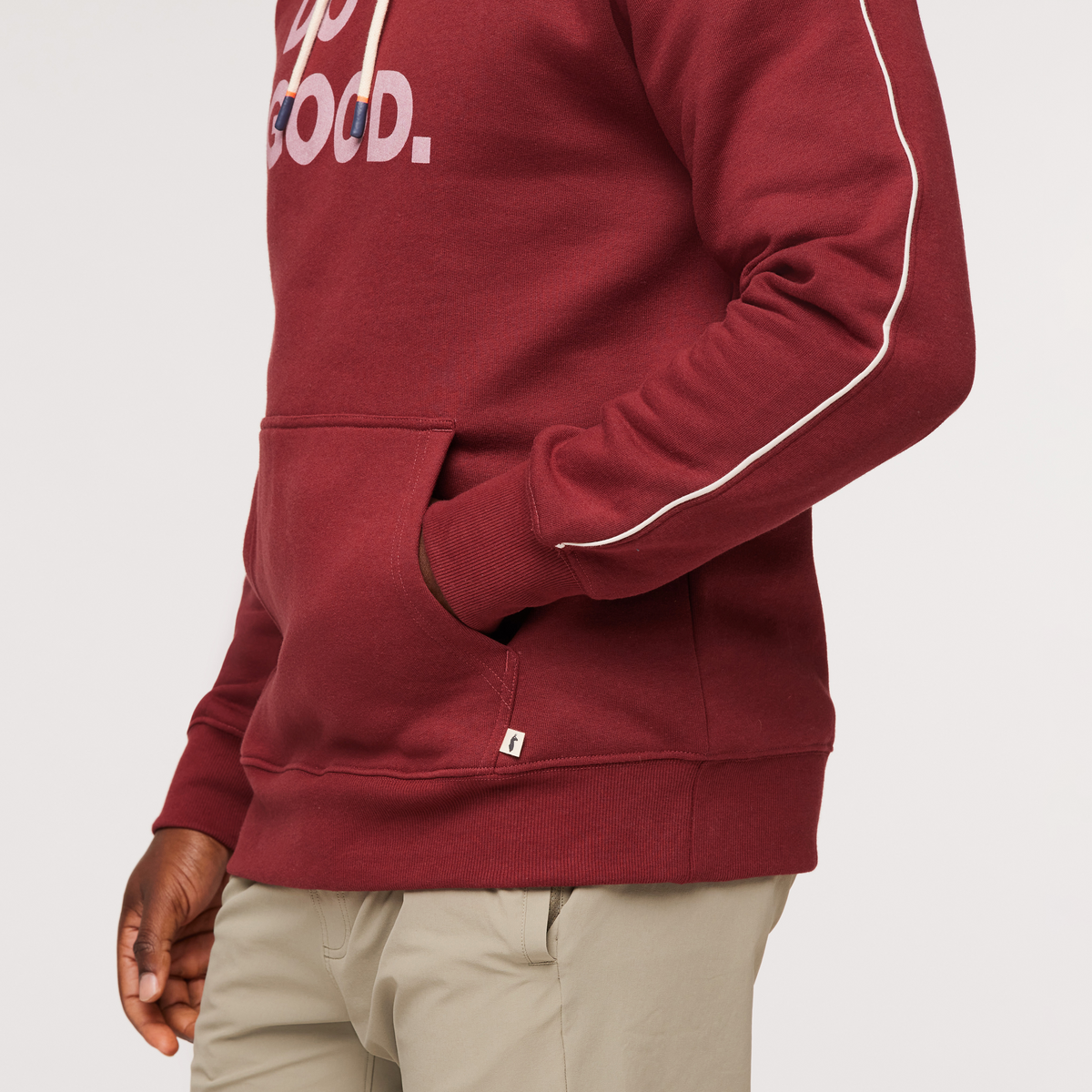Do Good Pullover Hoodie - Men's, Burgundy, Model Jeremy