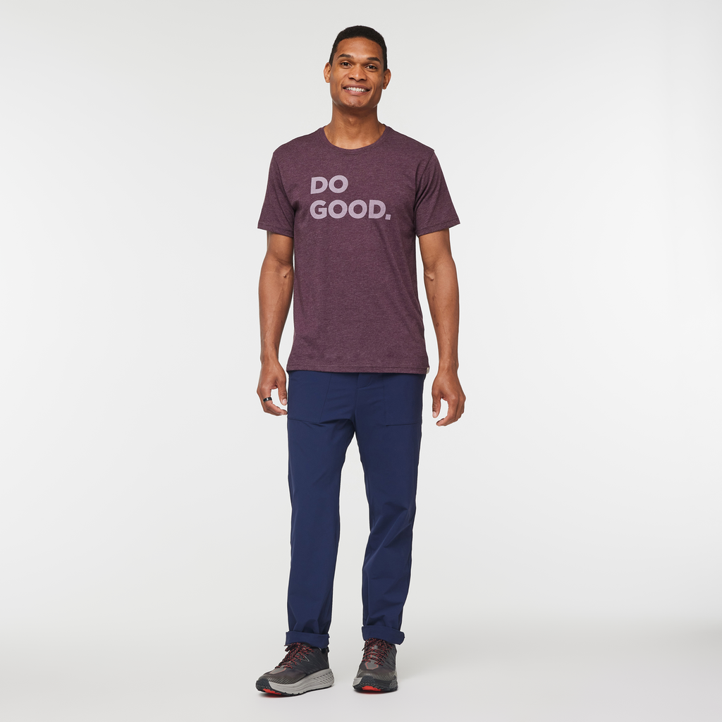 Do Good T-Shirt - Men's, Wine, Model Jason