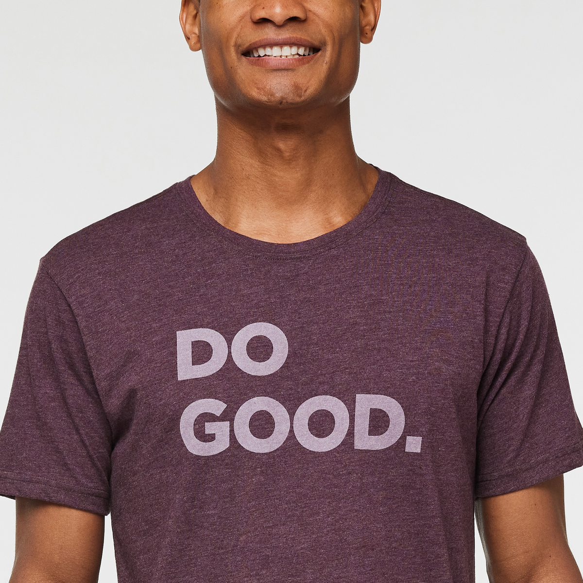 Do Good T-Shirt - Men's, Wine, Model Jason