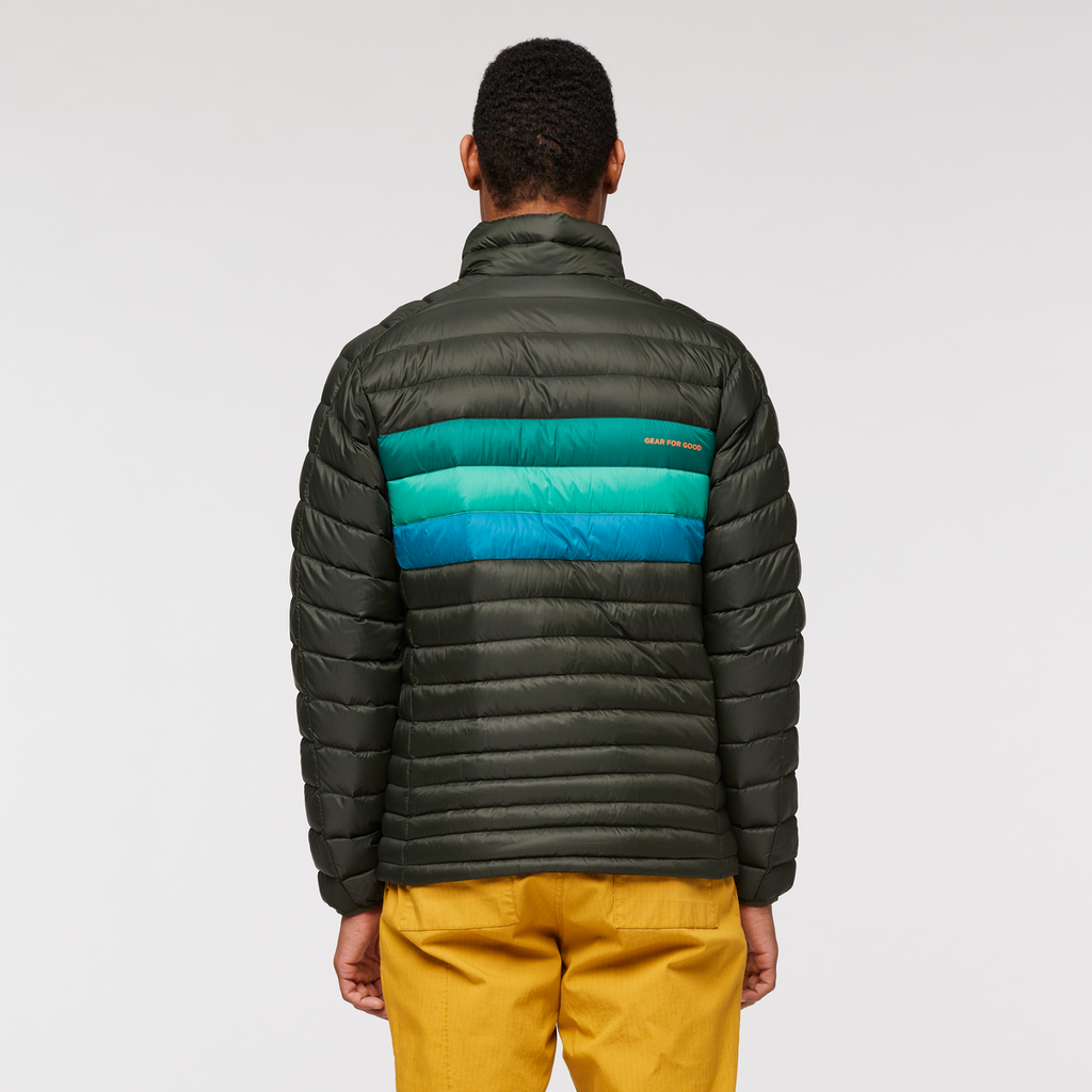 Fuego Down Jacket - Men's, Woods Stripes, Model Jason