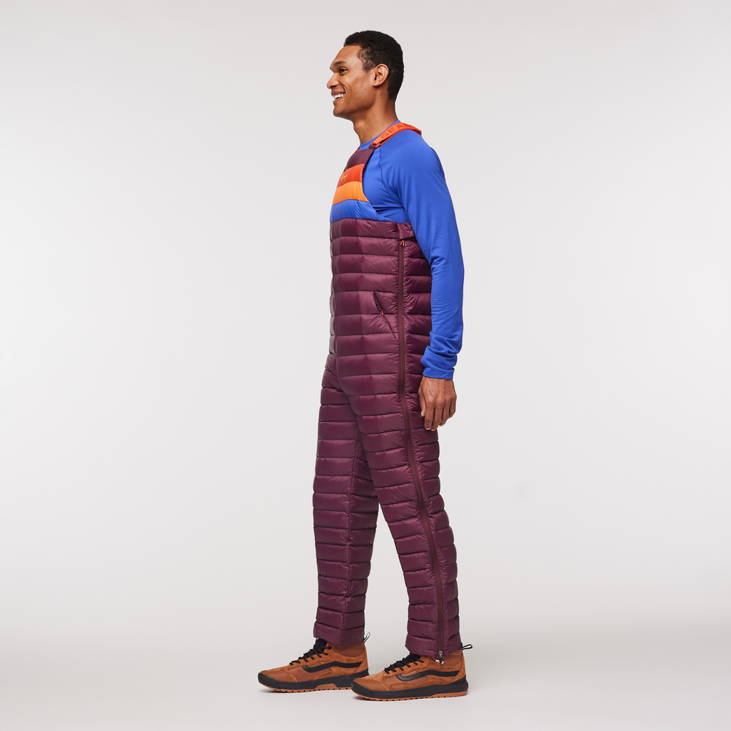 Fuego Down Overall - Men's, Wine Stripes, Model Jason