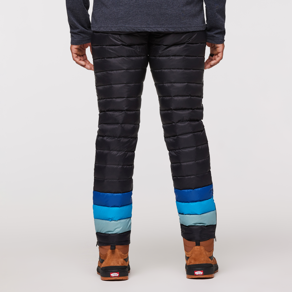 Fuego Down Pant - Men's, Black Stripes, Model Jason