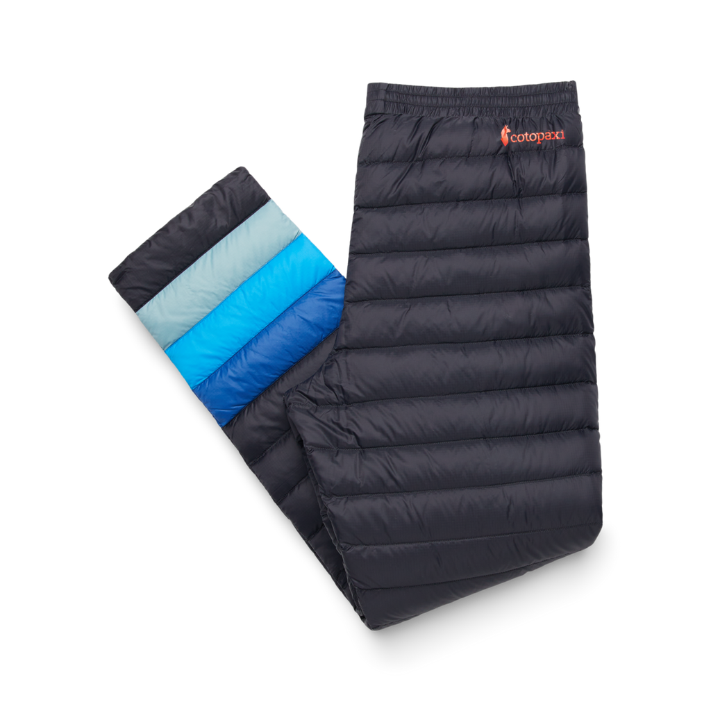 Fuego Down Pant - Men's, Black Stripes, Model Jason