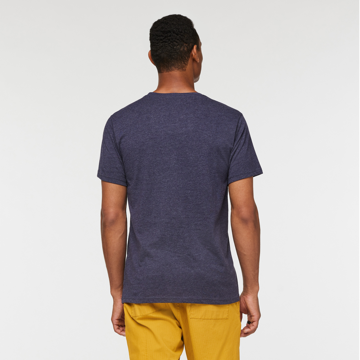 Llama Sequence Organic T-Shirt - Men's, Maritime, Model Jason