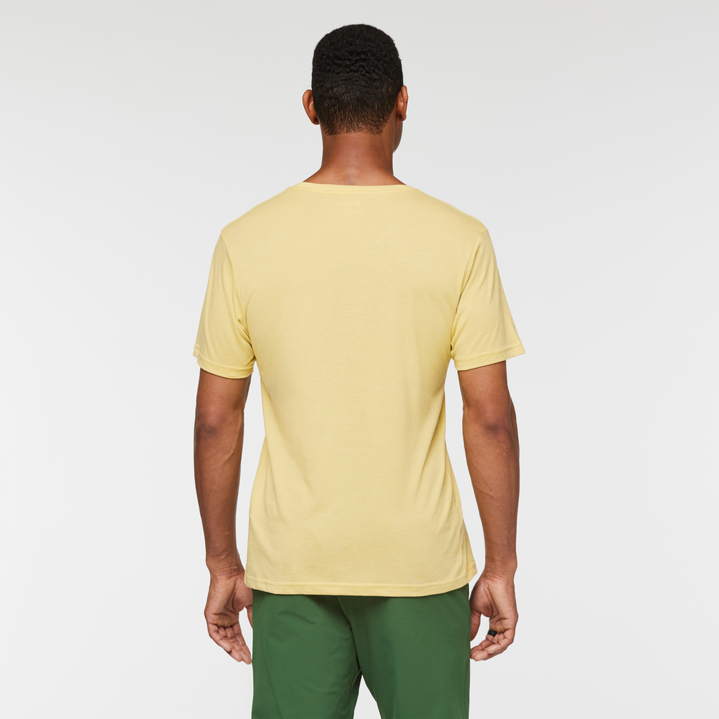 Llama Stripes Organic T-Shirt - Men's, Wheat, Model Jason