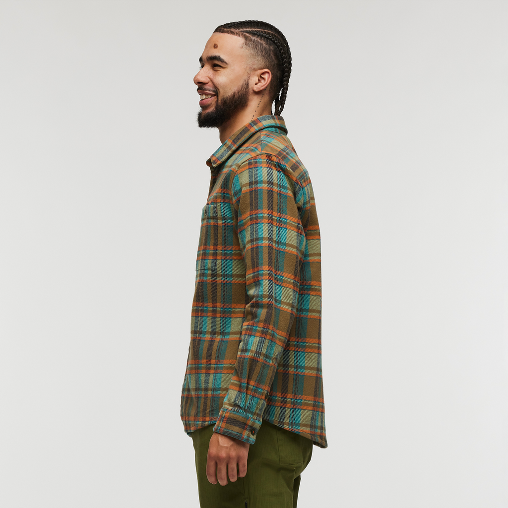 Mero Organic Flannel Shirt - Men's, Oak Plaid, Model Alex