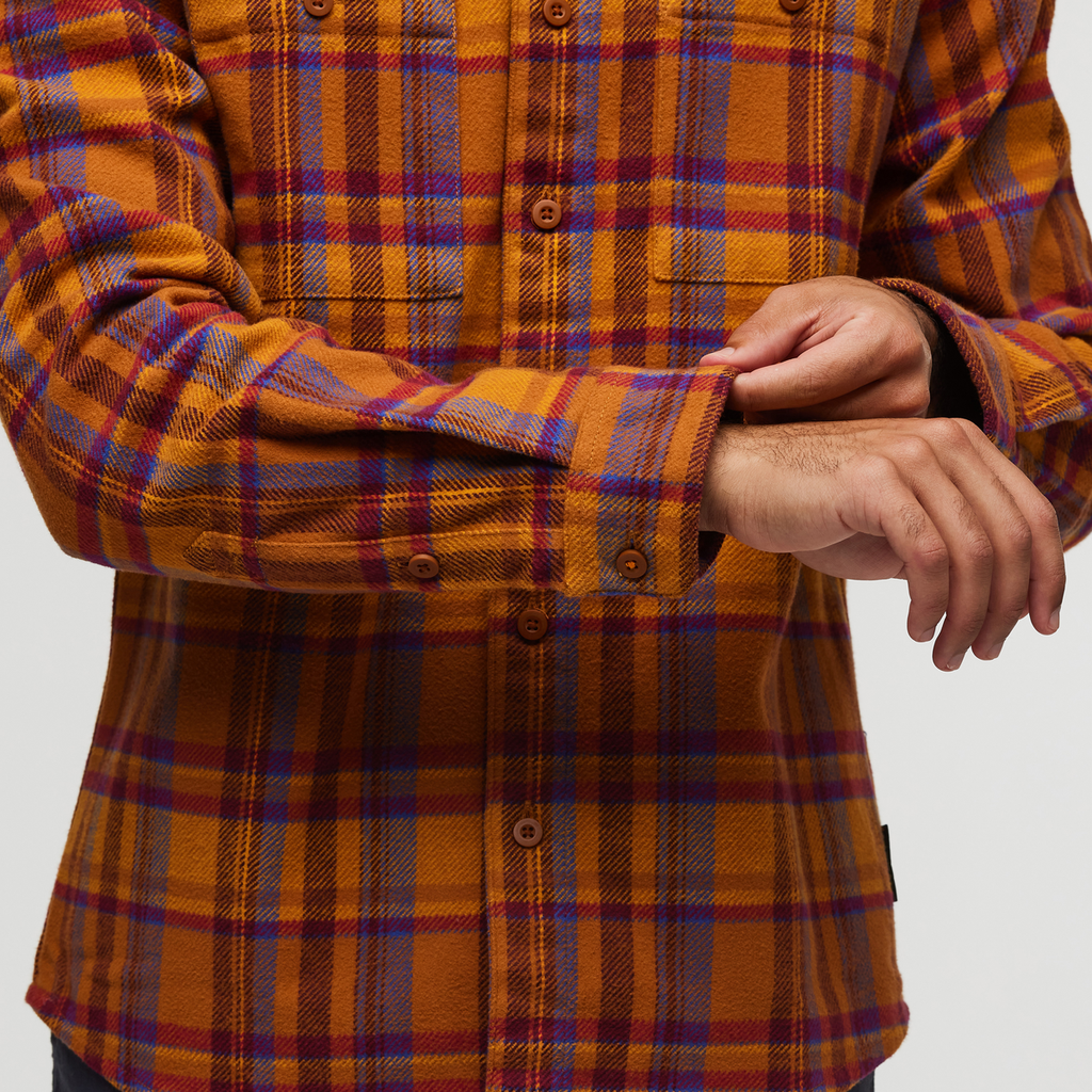Mero Organic Flannel Shirt - Men's, Sienna Plaid, Model Alex