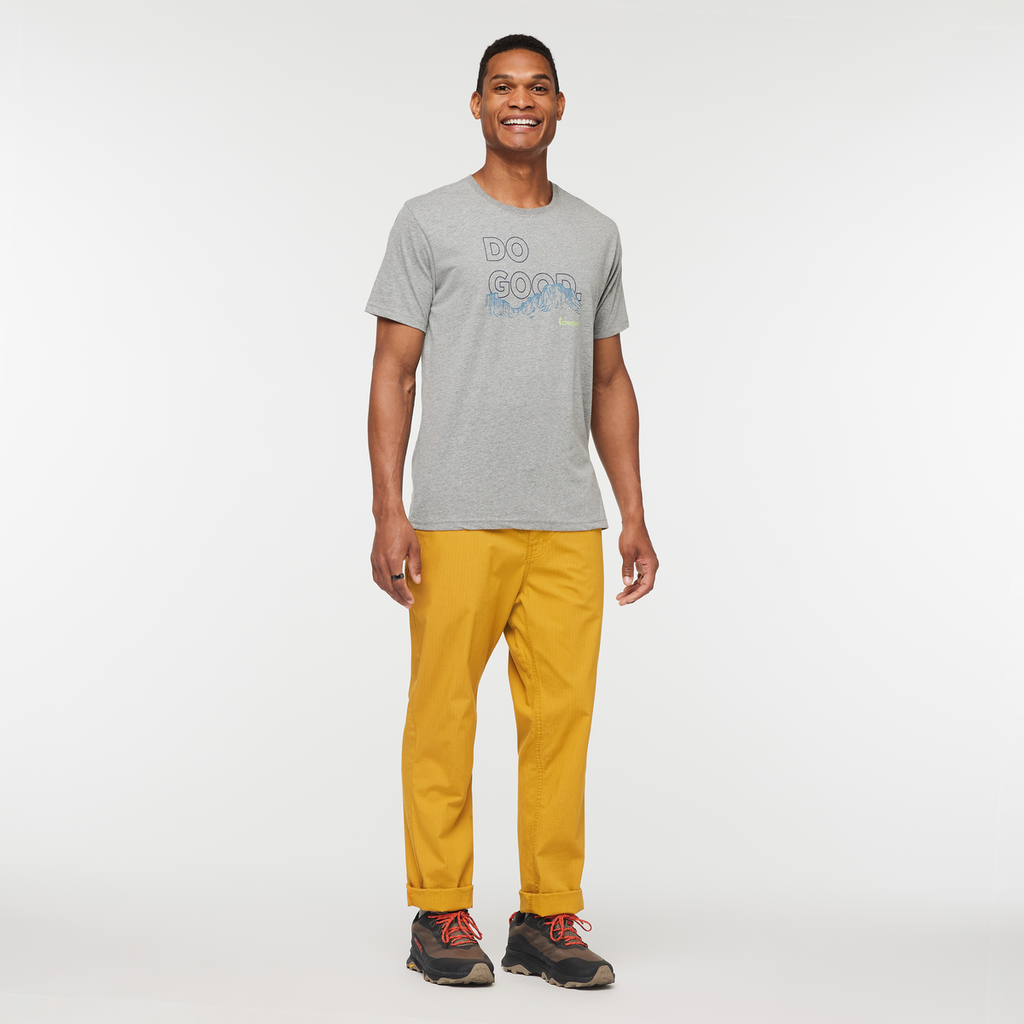 Rising Do Good Organic T-Shirt - Men's, Heather Grey, Model Jason