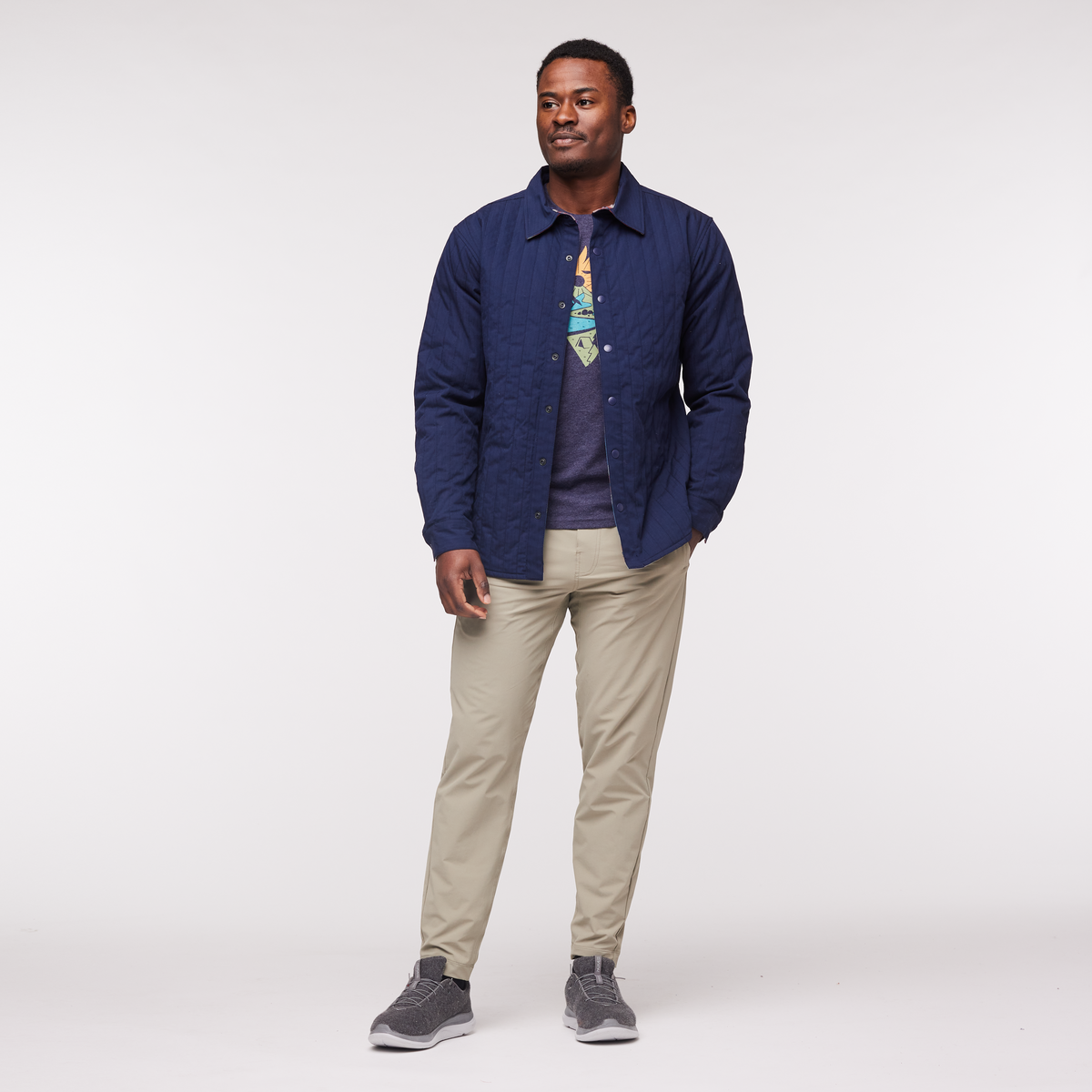 Salto Insulated Flannel Jacket - Men's, Ink Plaid, Model Jeremy