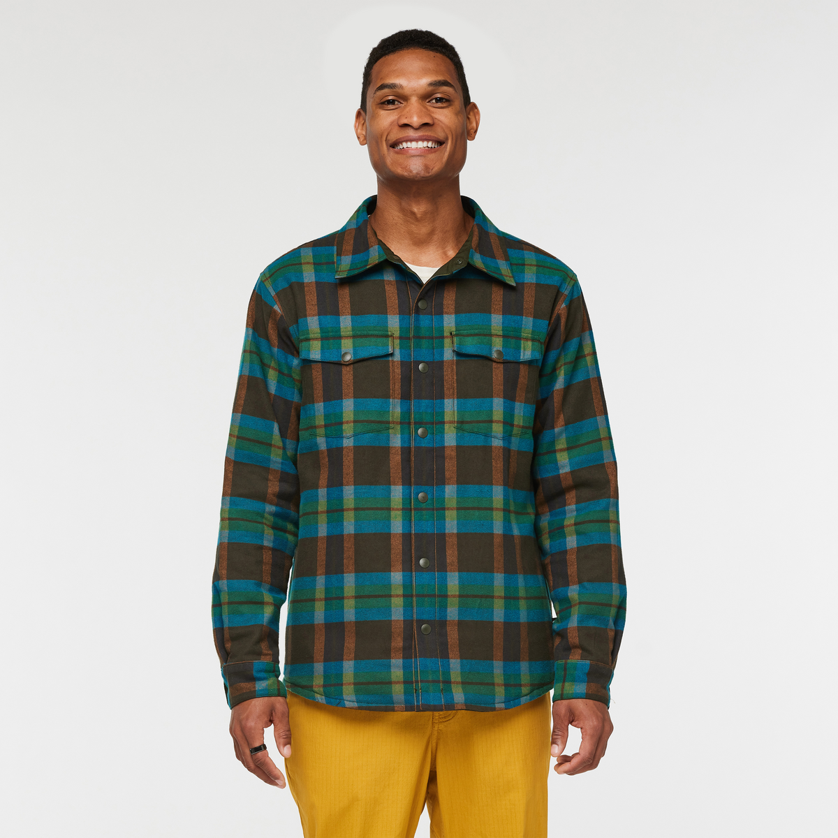 Salto Insulated Flannel Jacket - Men's, Woods Plaid, Model Jason