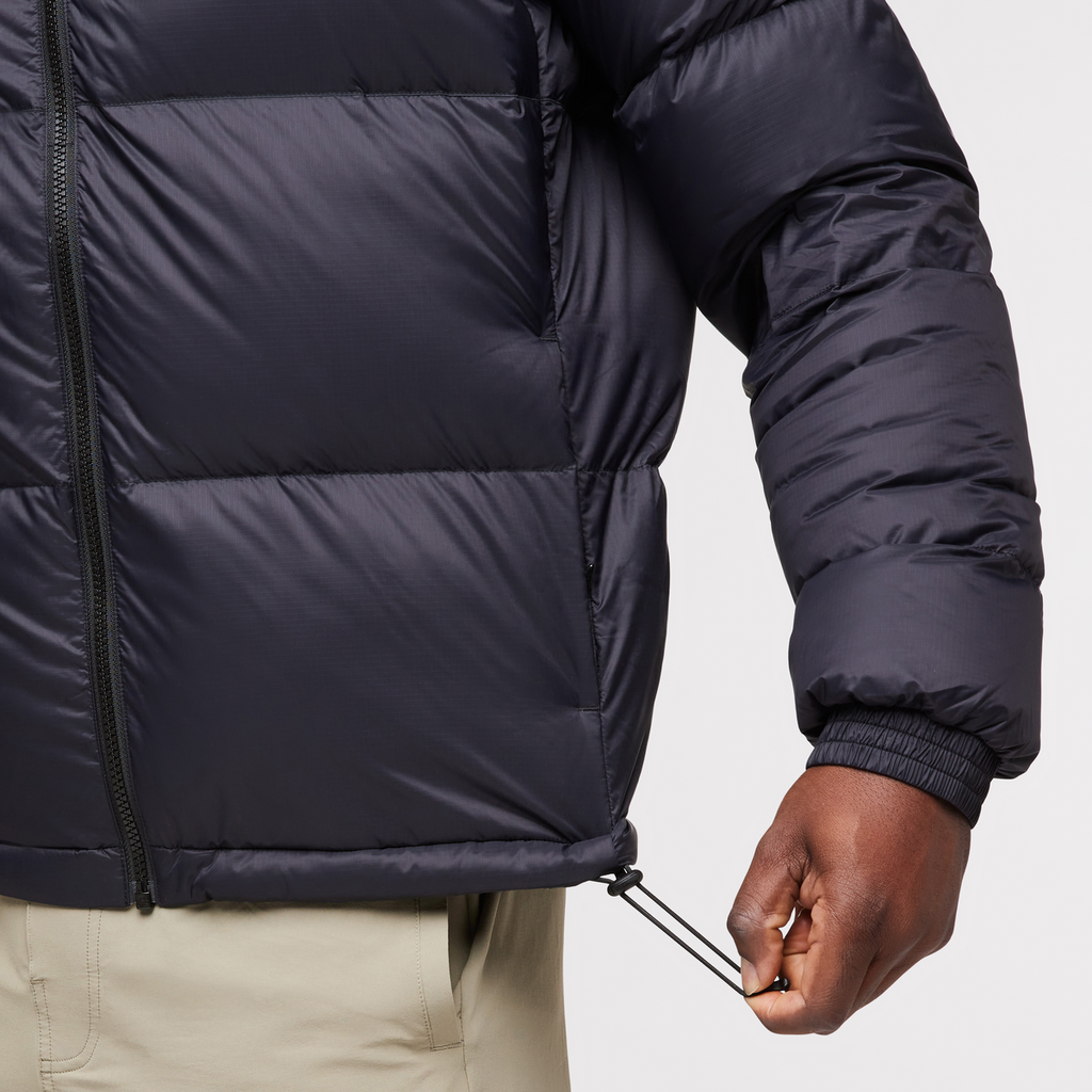 Solazo Hooded Down Jacket - Men's, Black, Model Jeremy