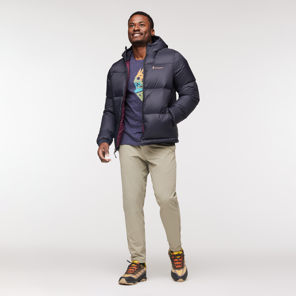 Solazo Hooded Down Jacket - Men's, Black, Model Jeremy