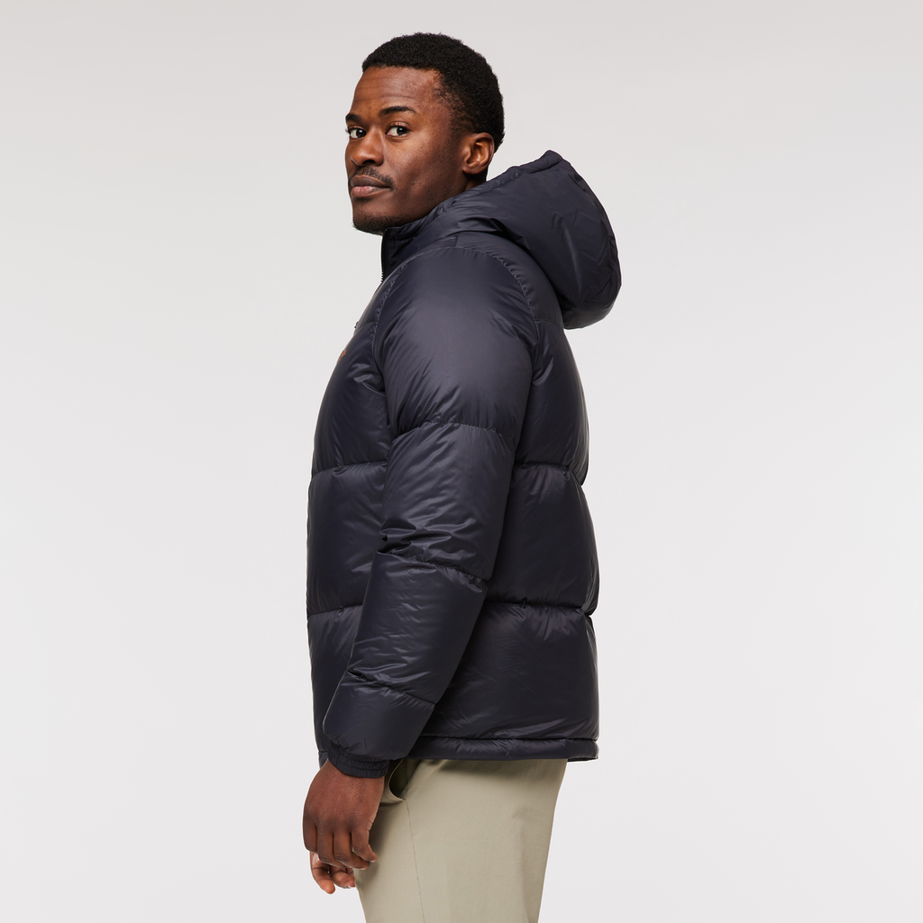 Solazo Hooded Down Jacket - Men's, Black, Model Jeremy