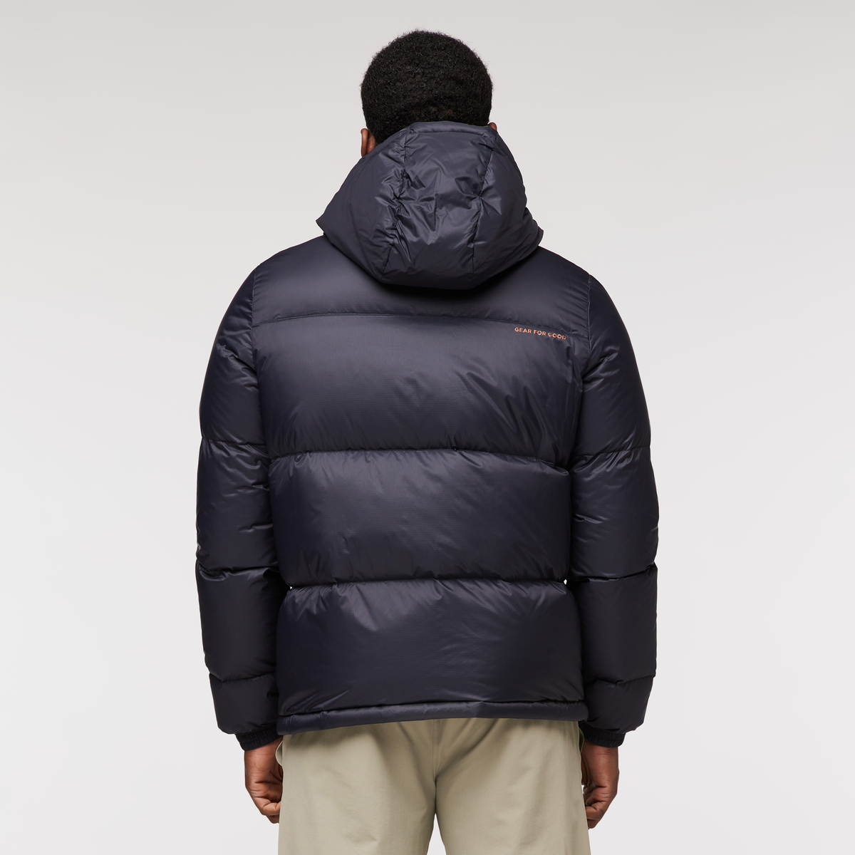Solazo Hooded Down Jacket - Men's, Black, Model Jeremy