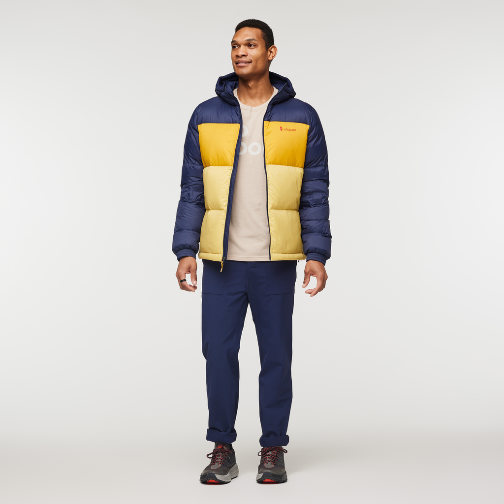 Solazo Hooded Down Jacket - Men's, Maritime/Amber, Model Jason