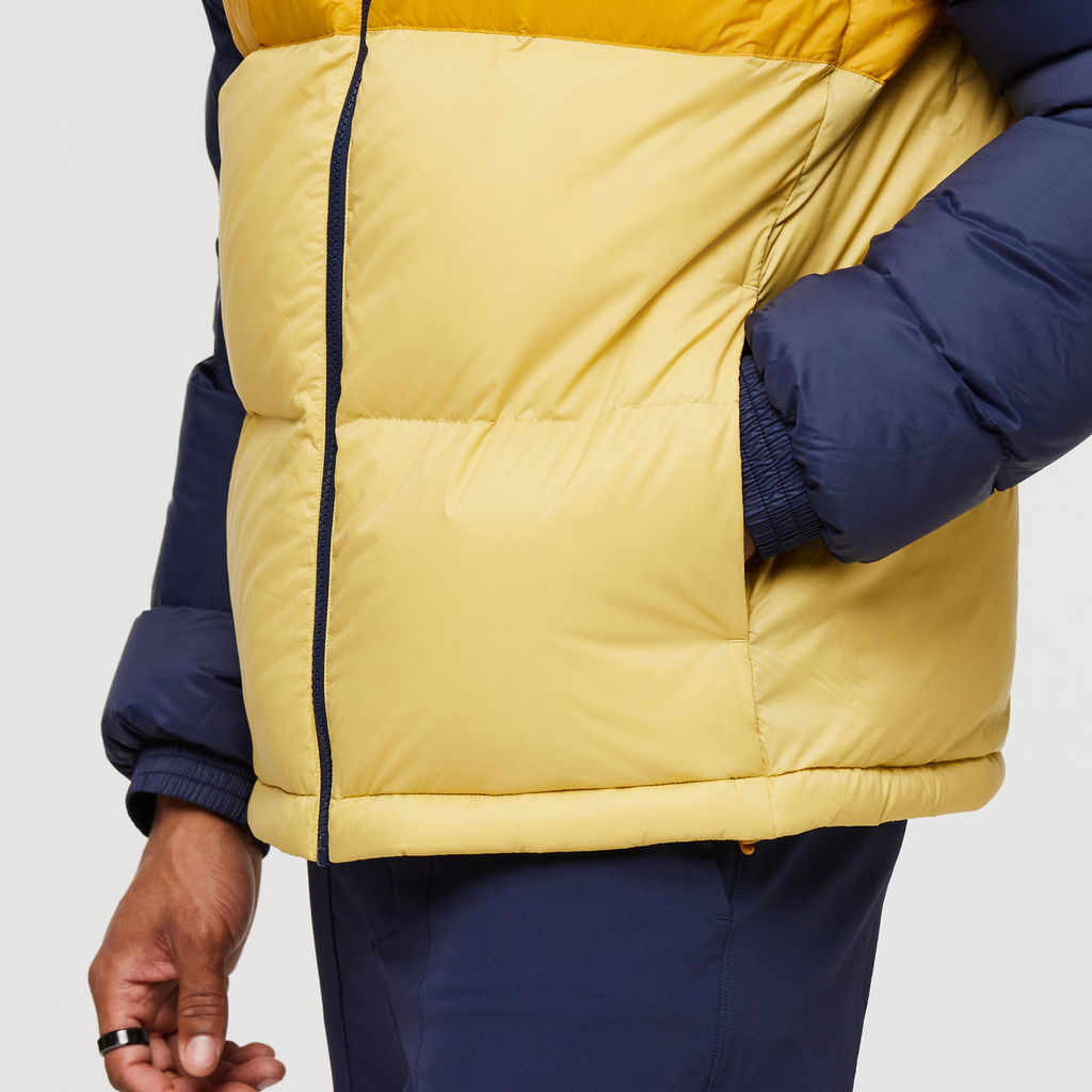 Solazo Hooded Down Jacket - Men's, Maritime/Amber, Model Jason