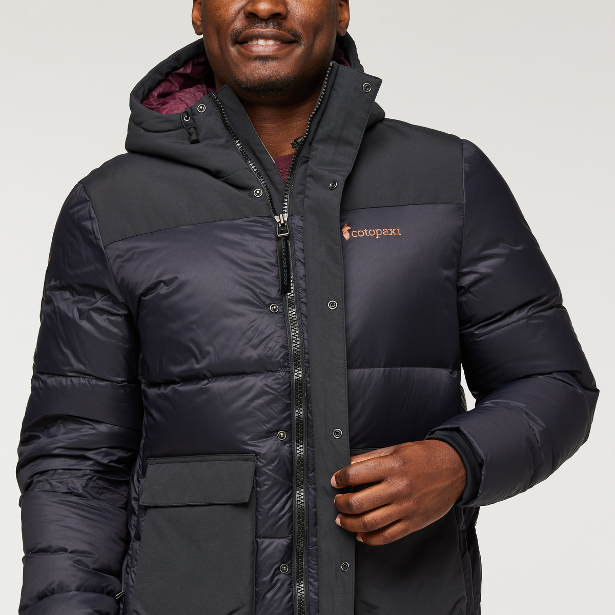 Solazo Down Parka - Men's, Cotopaxi Black, Model Jeremy