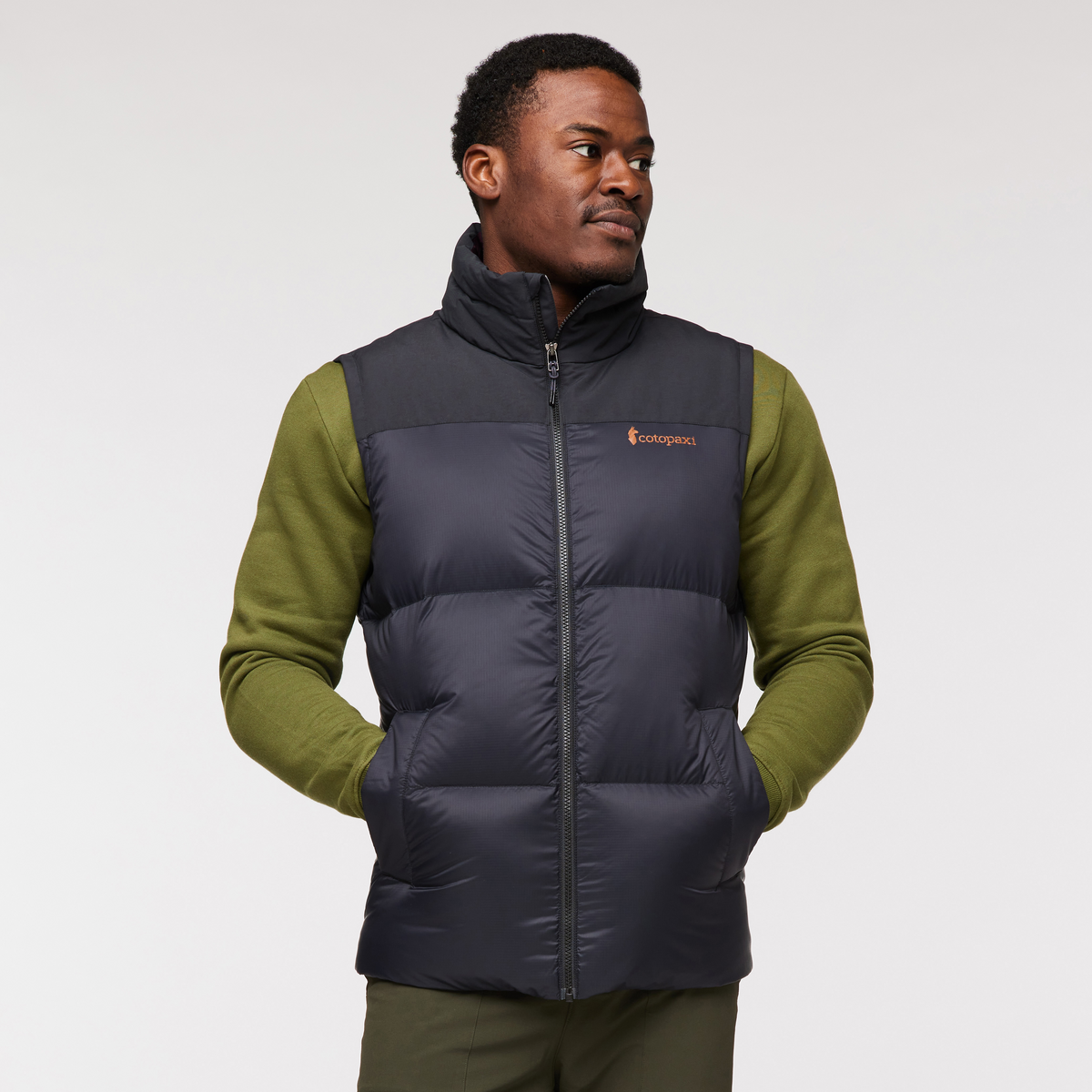 Solazo Down Vest - Men's, Black, Model Jeremy