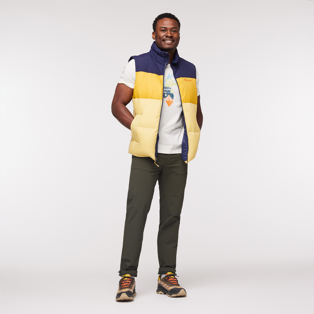 Solazo Down Vest - Men's, Maritime/Amber, Model Jeremy