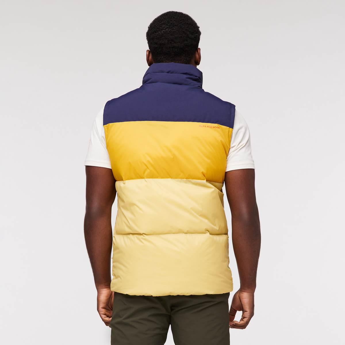 Solazo Down Vest - Men's, Maritime/Amber, Model Jeremy