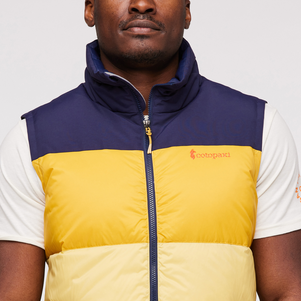 Solazo Down Vest - Men's, Maritime/Amber, Model Jeremy