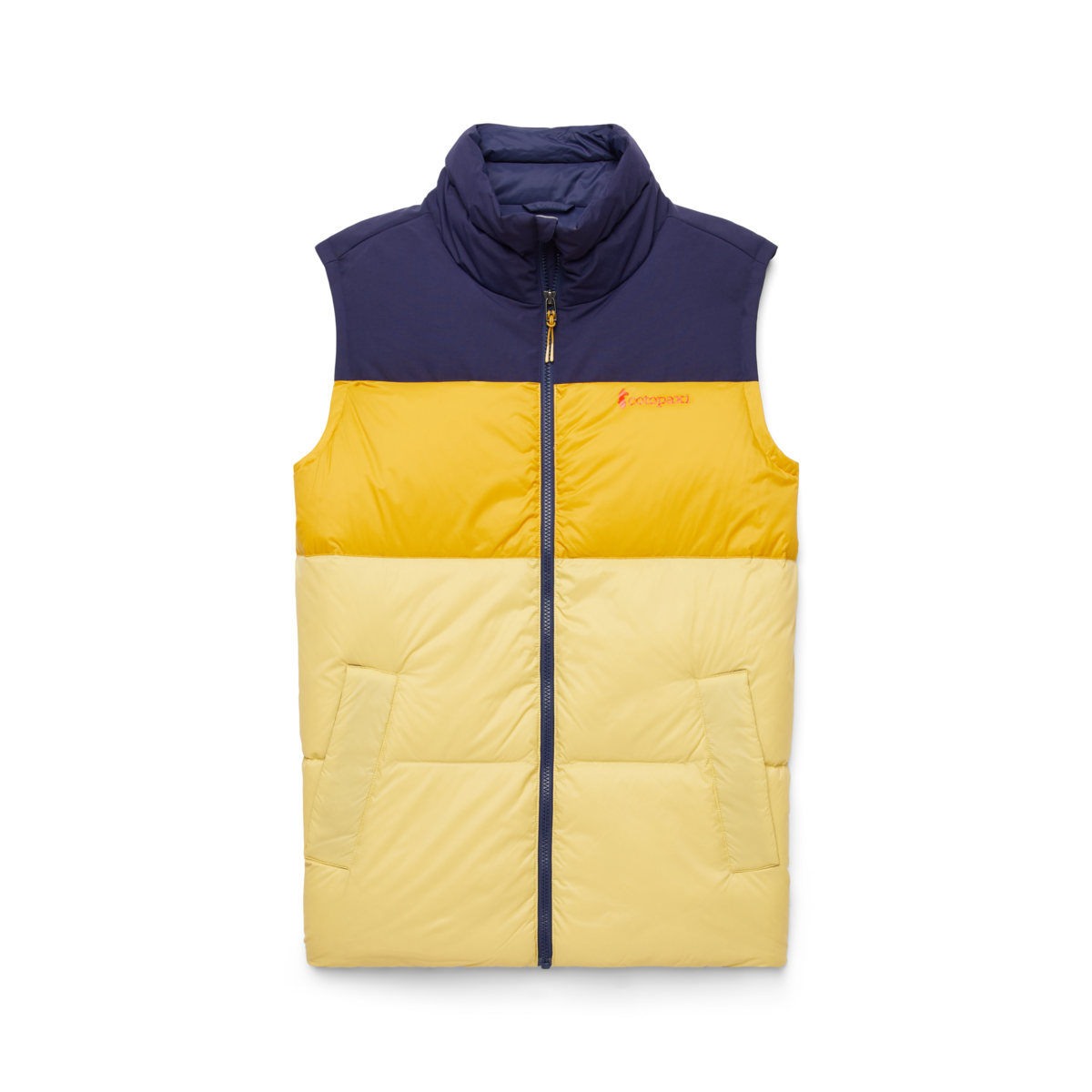 Solazo Down Vest - Men's, Maritime/Amber, Model Jeremy