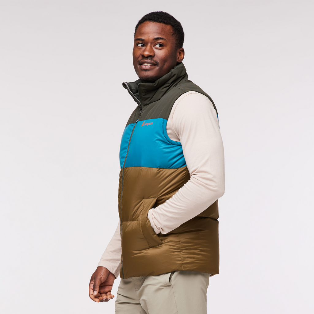 Solazo Down Vest - Men's, Woods/Gulf, Model Jeremy