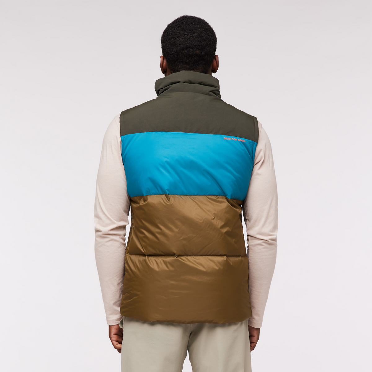 Solazo Down Vest - Men's, Woods/Gulf, Model Jeremy