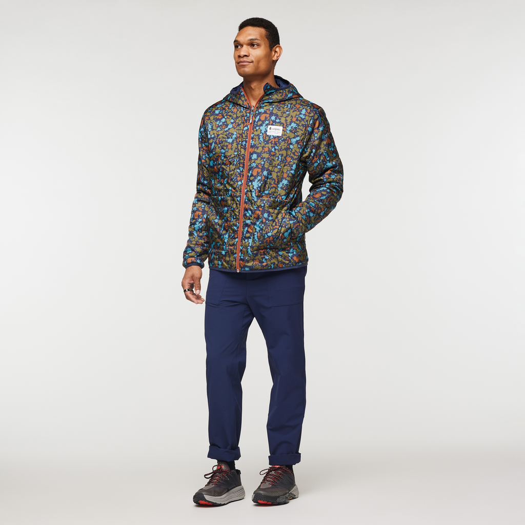 Teca Cálido Hooded Jacket - Print - Men's, Drop Cloth, Model Jason