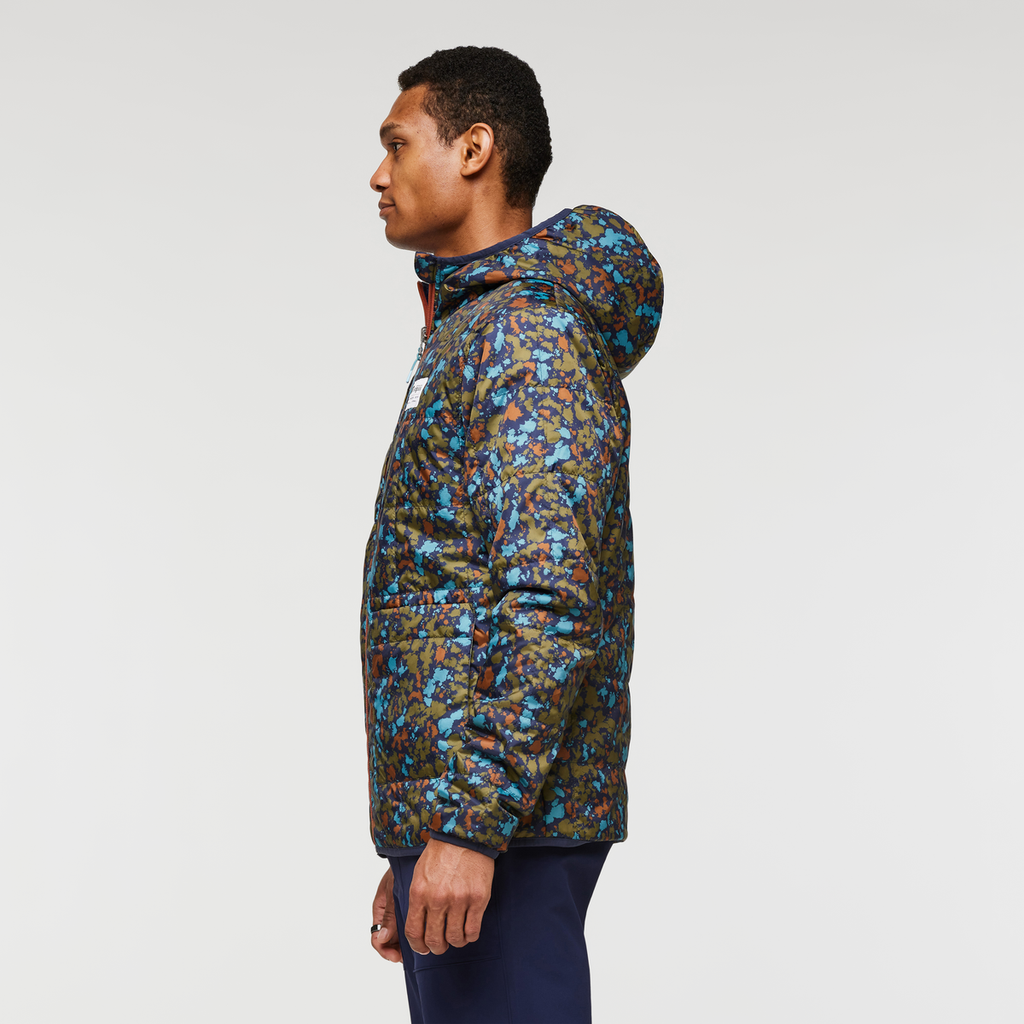 Teca Cálido Hooded Jacket - Print - Men's, Drop Cloth, Model Jason