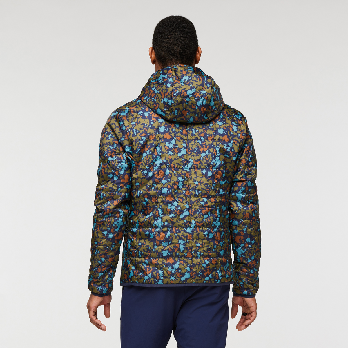 Teca Cálido Hooded Jacket - Print - Men's, Drop Cloth, Model Jason