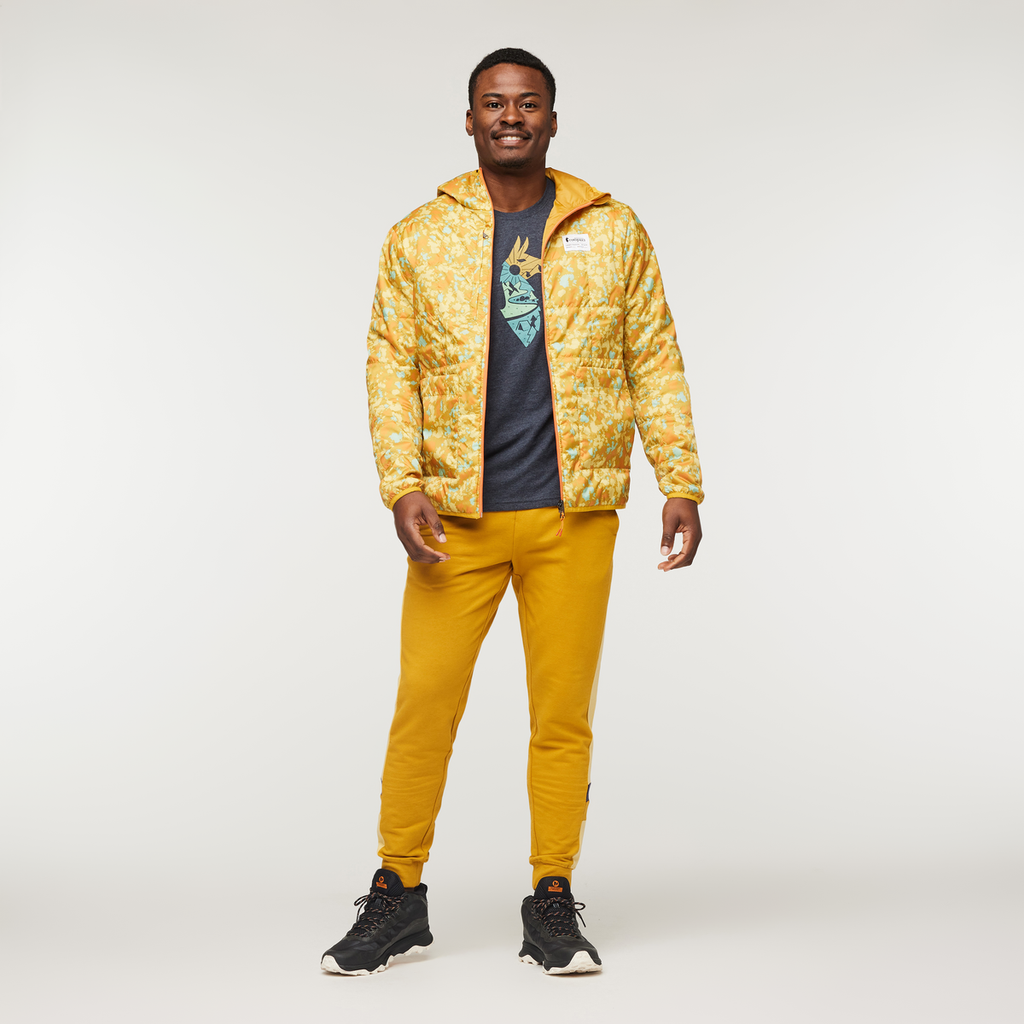 Teca Cálido Hooded Jacket - Print - Men's, Sun Spots, Model Jeremy