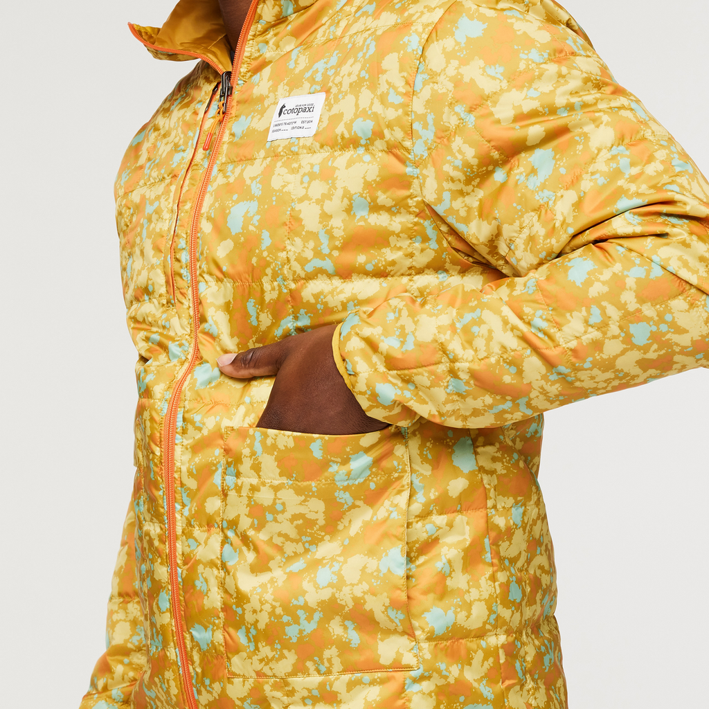 Teca Cálido Hooded Jacket - Print - Men's, Sun Spots, Model Jeremy