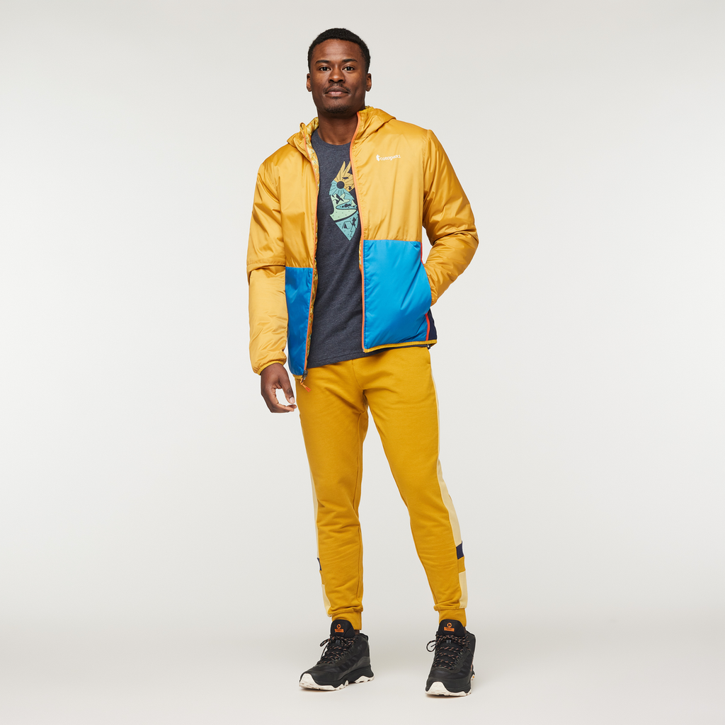 Teca Cálido Hooded Jacket - Print - Men's, Sun Spots, Model Jeremy