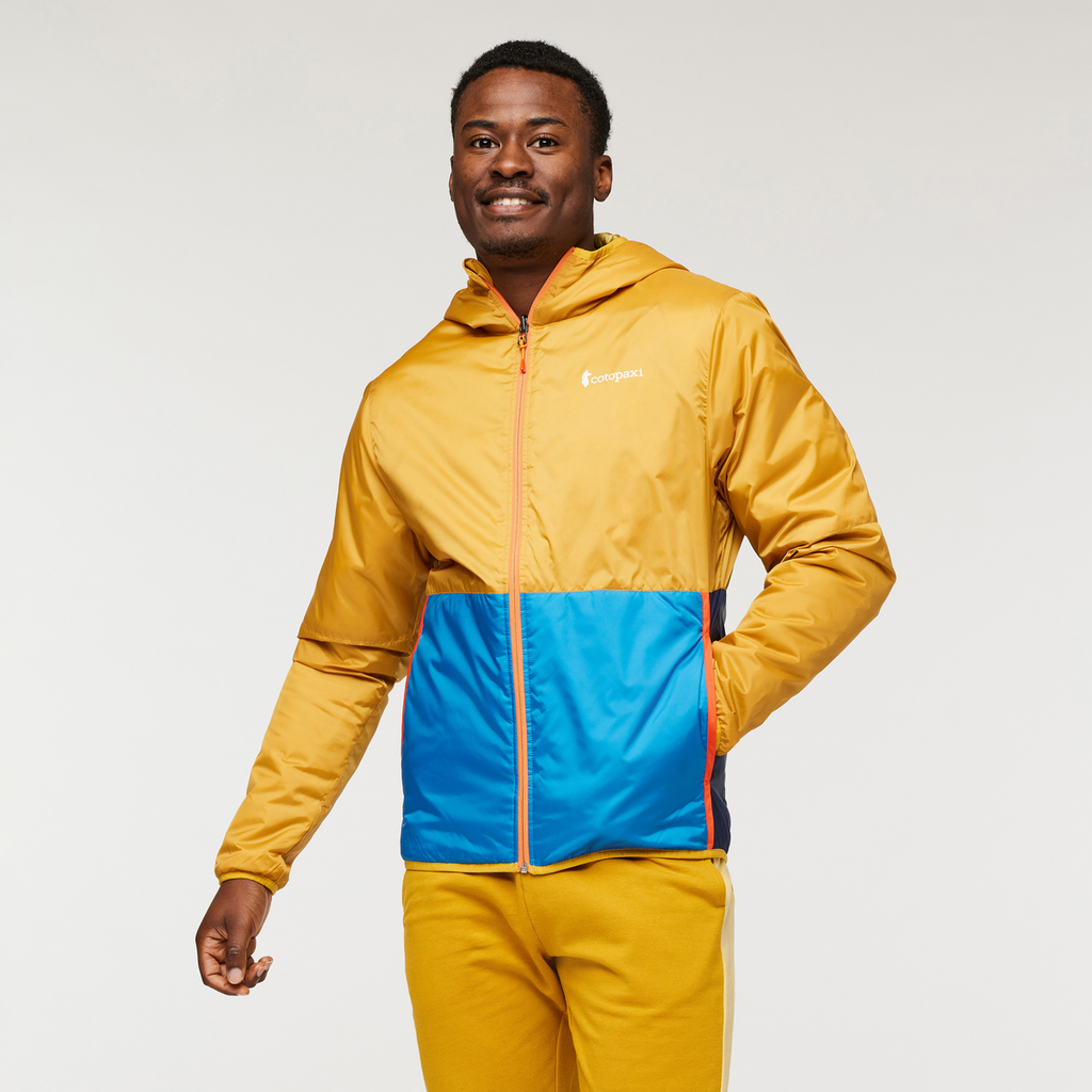 Teca Cálido Hooded Jacket - Print - Men's, Sun Spots, Model Jeremy