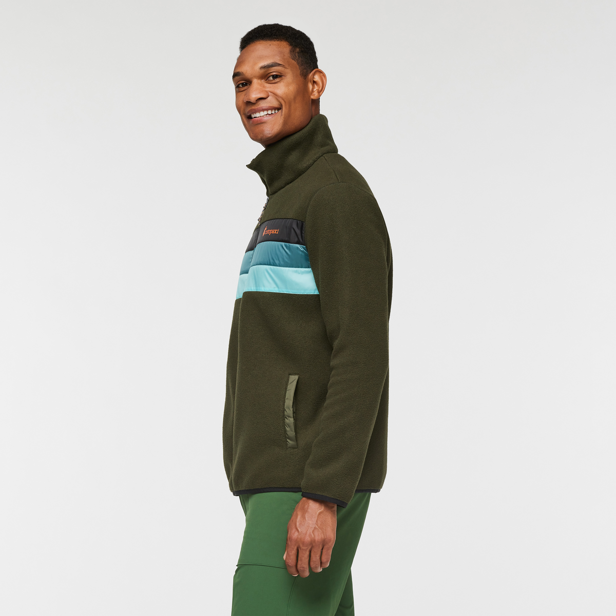 Teca Fleece Full-Zip Jacket - Men's, Night Walk, Model Jason