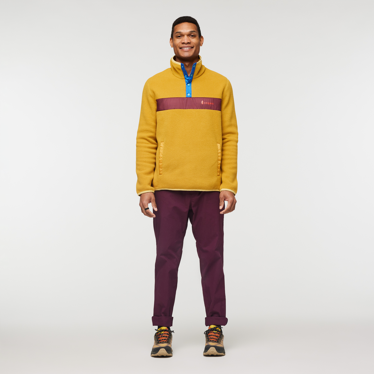 Teca Fleece Pullover - Men's, Burger, Model Jason