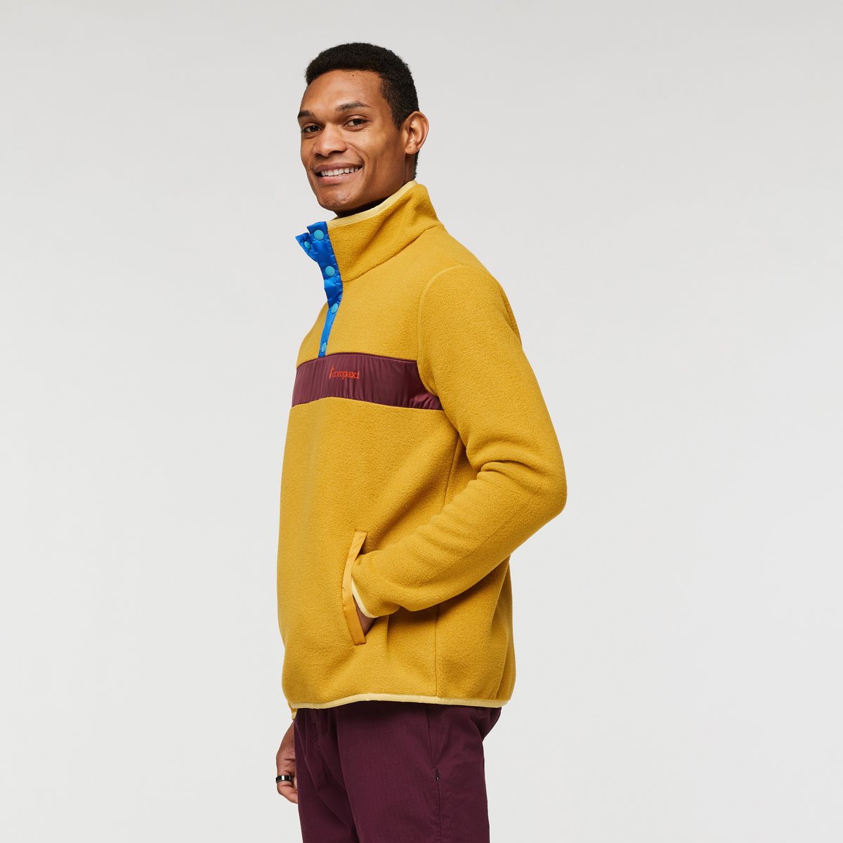 Teca Fleece Pullover - Men's, Burger, Model Jason