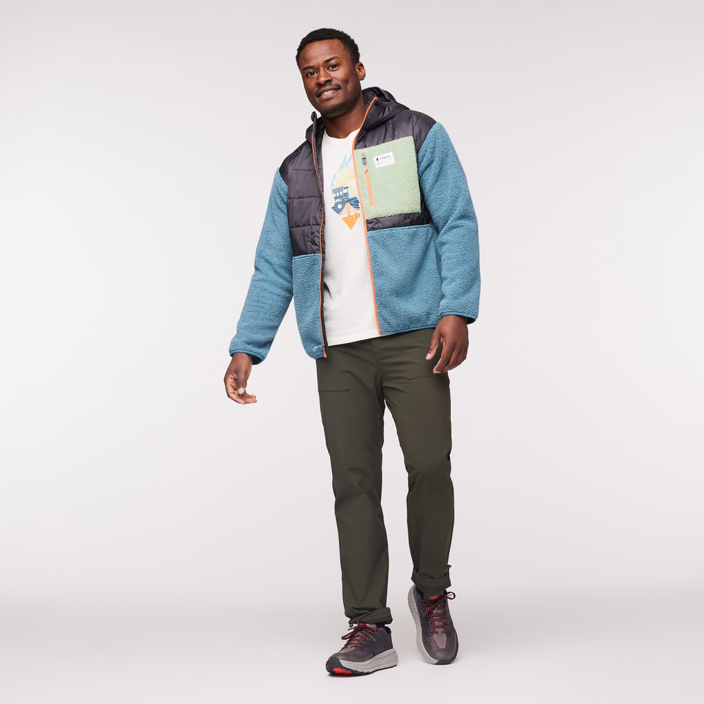 Trico Hybrid Hooded Jacket - Men's, Graphite/Blue Spruce, Model Jeremy
