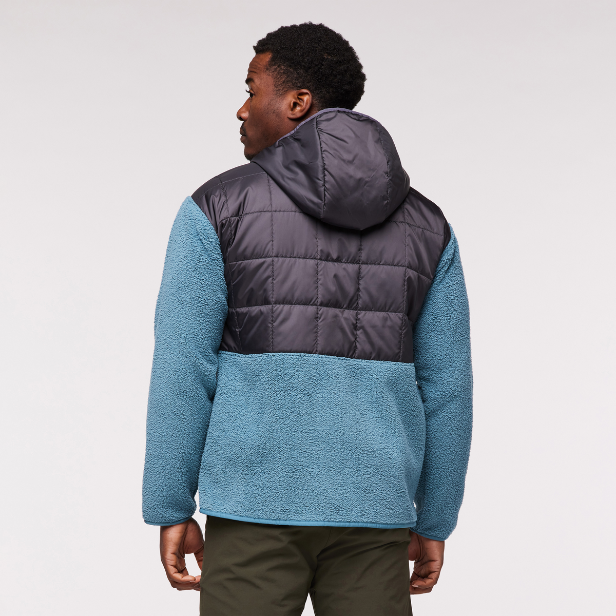 Trico Hybrid Hooded Jacket - Men's, Graphite/Blue Spruce, Model Jeremy